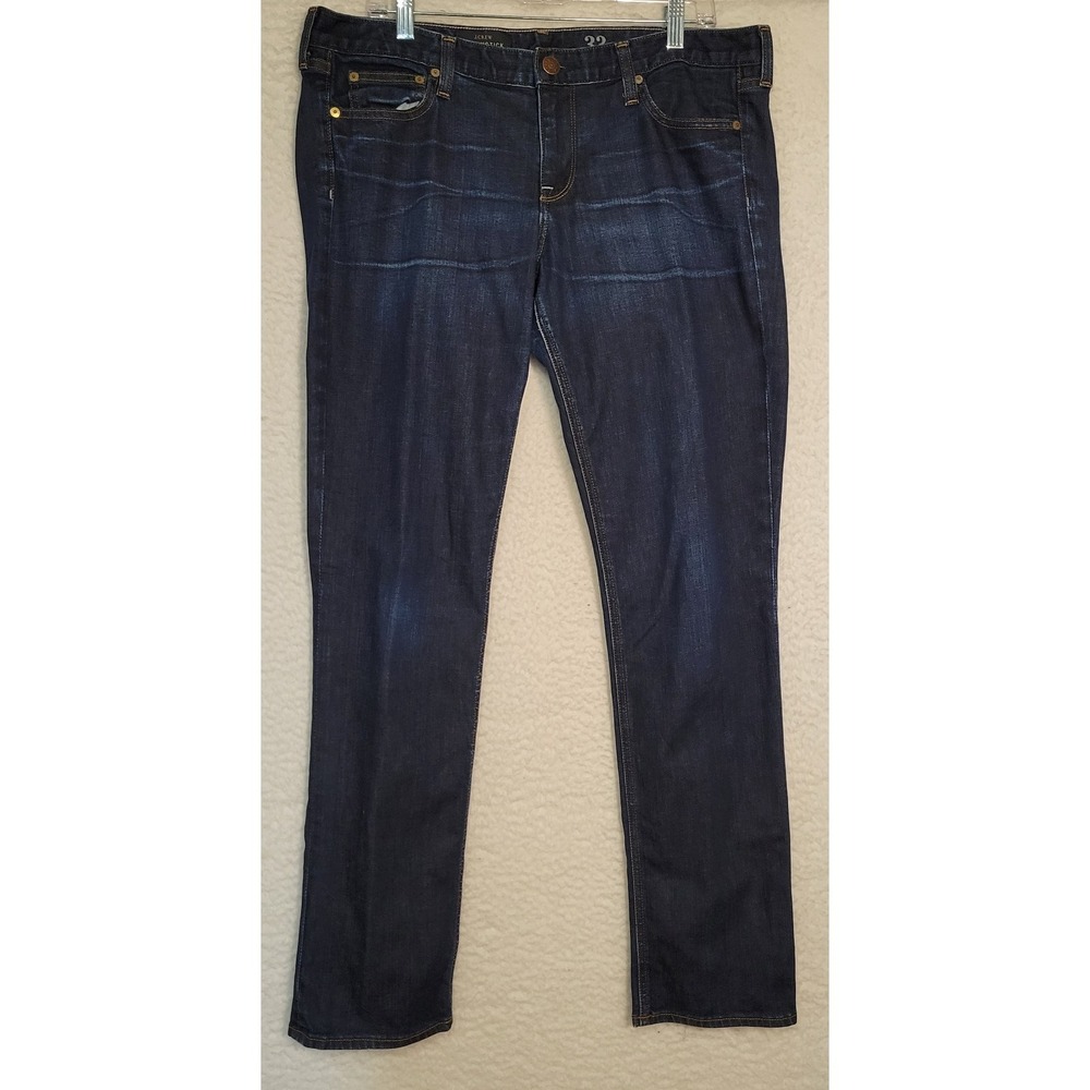 J Crew Jeans Matchstick Dark Blue Denim Jeans Size 33 Regular Womens 1460